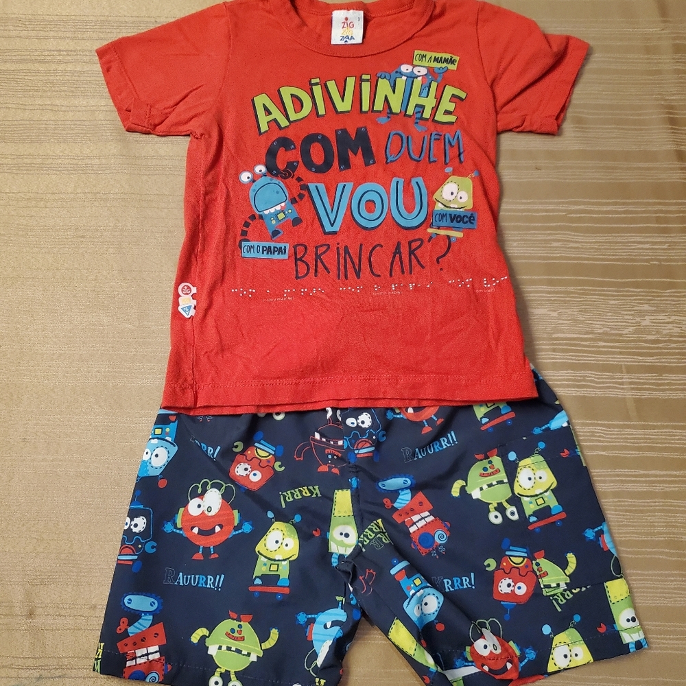 3T tee and shorts set